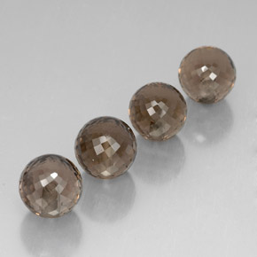 Pedras preciosas de quartzo fumê marrom natural de  ct, esfera / bola, VVS-VS
