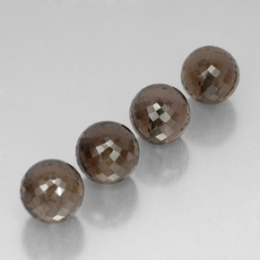 Pedras preciosas de quartzo fumê marrom natural de  ct, esfera / bola, VVS-VS