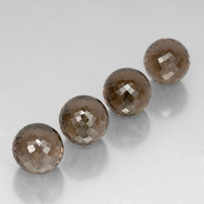 Pedras preciosas de quartzo fumê marrom natural de  ct, esfera / bola, VVS-VS