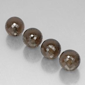 Pedras preciosas de quartzo fumê marrom natural de  ct, esfera / bola, VVS-VS