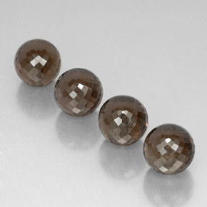 Pedras preciosas de quartzo fumê marrom natural de  ct, esfera / bola, VVS-VS