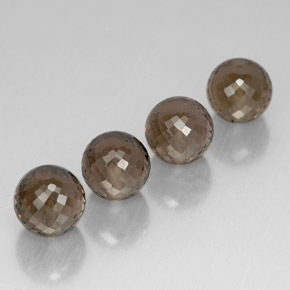 Pedras preciosas de quartzo fumê marrom natural de  ct, esfera / bola, VVS-VS