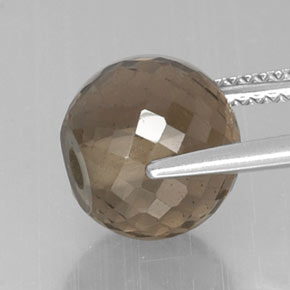 Quartzo fumê marrom natural 6,68ct, esfera / bola, VVS-VS