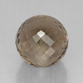 Quartzo fumê marrom natural 6,91ct, esfera / bola, VVS-VS