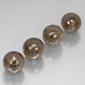 Pedras preciosas de quartzo fumê marrom natural de  ct, esfera / bola, VVS-VS