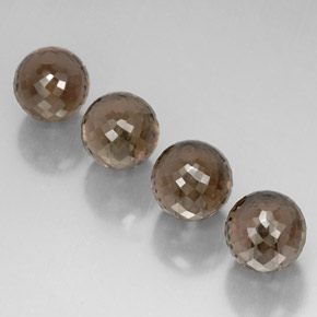 Pedras preciosas de quartzo fumê marrom natural de  ct, esfera / bola, VVS-VS