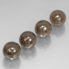 Pedras preciosas de quartzo fumê marrom natural de  ct, esfera / bola, VVS-VS