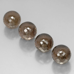 Pedras preciosas de quartzo fumê marrom natural de  ct, esfera / bola, VVS-VS