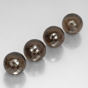 Pedras preciosas de quartzo fumê marrom natural de  ct, esfera / bola, VVS-VS