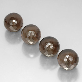 Pedras preciosas de quartzo fumê marrom natural de  ct, esfera / bola, VVS-VS