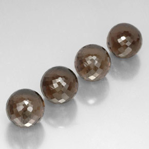 Pedras preciosas de quartzo fumê marrom natural de  ct, esfera / bola, VVS-VS