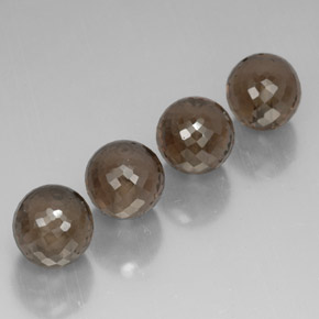 Pedras preciosas de quartzo fumê marrom natural de  ct, esfera / bola, VVS-VS