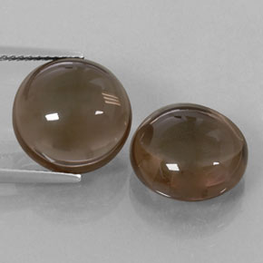 Pedras preciosas de quartzo fumê marrom natural de 13,17 ct, transparente, transparente/translúcido
