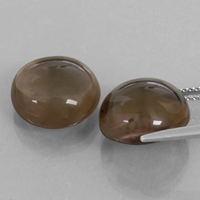 Pedras preciosas de quartzo fumê marrom natural de 13,17 ct, transparente, transparente/translúcido
