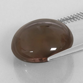 Quartzo fumê marrom natural 11,38ct, transparente, transparente/translúcido