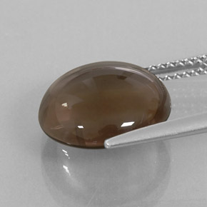Quartzo fumê marrom natural 5,65ct, transparente, transparente/translúcido