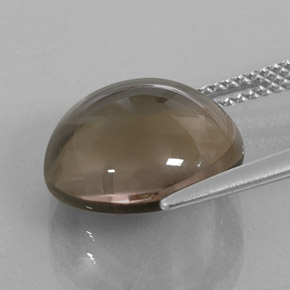 Quartzo fumê marrom natural 7,76ct, transparente, transparente/translúcido