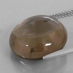 Quartzo fumê marrom natural 12,26ct, transparente, transparente/translúcido