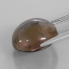 Quartzo fumê marrom natural 11,28ct, transparente, transparente/translúcido