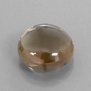 Quartzo fumê marrom natural 7,59ct, corte redondo, transparente