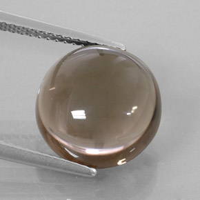 Quartzo fumê marrom natural 6,81ct, transparente, transparente/translúcido
