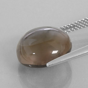 Quartzo fumê marrom natural 6,81ct, transparente, transparente/translúcido
