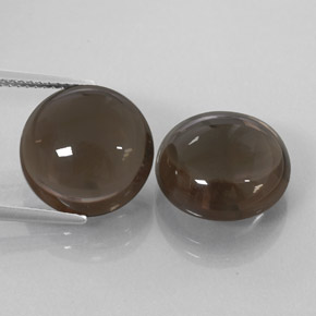 Pedras preciosas de quartzo fumê marrom natural de 16,27 ct, transparente, transparente/translúcido