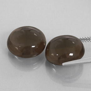 Pedras preciosas de quartzo fumê marrom natural de 16,27 ct, transparente, transparente/translúcido