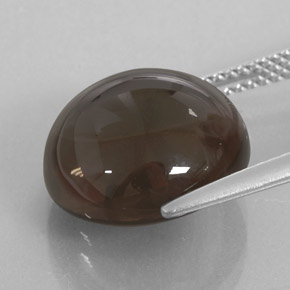 Quartzo fumê marrom natural 9,00ct, transparente, transparente/translúcido