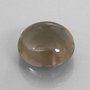 Quartzo fumê marrom natural 6,26ct, corte redondo, transparente
