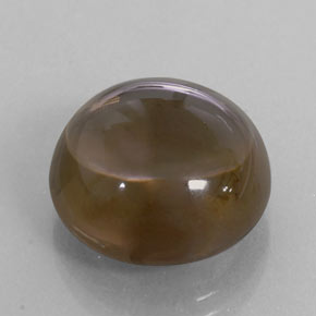 Quartzo fumê marrom natural 13,43ct, corte redondo, transparente