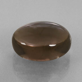 Quartzo fumê marrom natural 7,51ct, corte oval, transparente