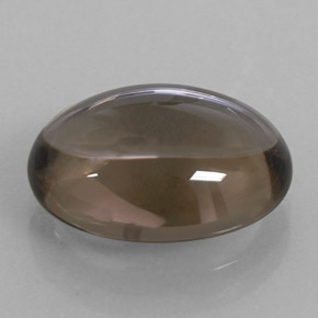 Quartzo fumê marrom natural 8,88ct, corte oval, transparente