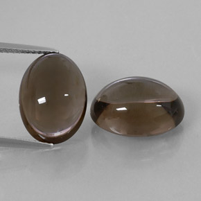 Pedras preciosas de quartzo fumê marrom natural de  ct, corte oval, transparente