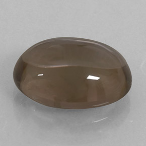 Quartzo fumê marrom natural 5,88ct, corte oval, transparente