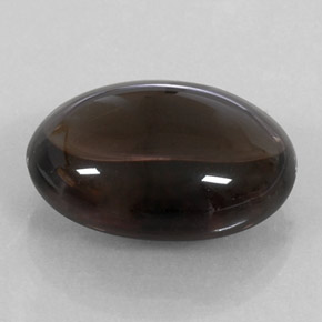 Quartzo fumê marrom natural 11,90ct, corte oval, transparente