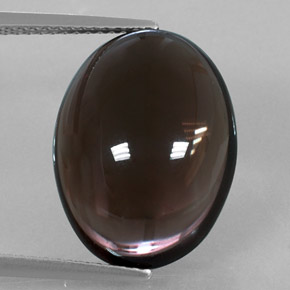 Quartzo fumê marrom natural 11,87ct, corte oval, transparente