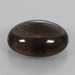 Quartzo fumê marrom natural 11,87ct, corte oval, transparente