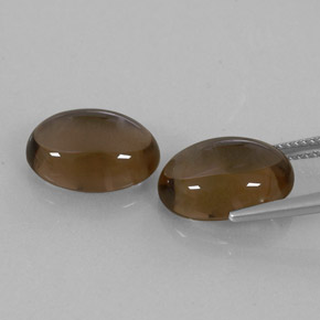Pedras preciosas de quartzo fumê marrom natural de  ct, corte oval, transparente