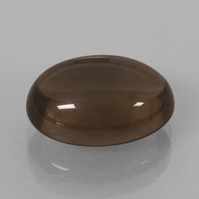 Quartzo fumê marrom natural 6,70ct, corte oval, transparente