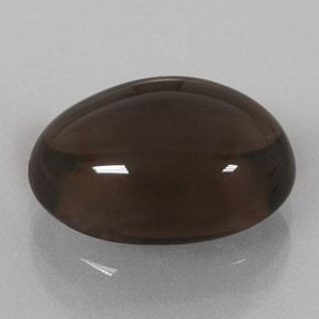 Quartzo fumê marrom natural 6,71ct, corte oval, transparente