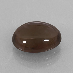 Quartzo fumê marrom natural 3,06ct, corte oval, transparente