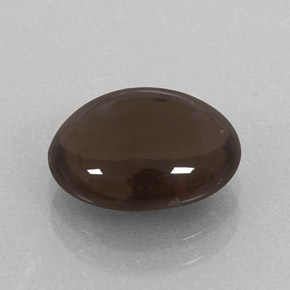 Quartzo fumê marrom natural 2,88ct, corte oval, transparente