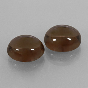 Pedras preciosas de quartzo fumê marrom natural de  ct, corte oval, transparente
