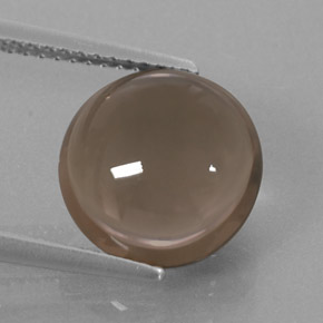 Quartzo fumê marrom natural 4,54ct, corte redondo, transparente