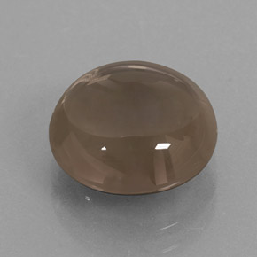 Quartzo fumê marrom natural 4,54ct, corte redondo, transparente
