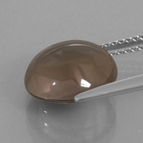 Quartzo fumê marrom natural 4,54ct, corte redondo, transparente