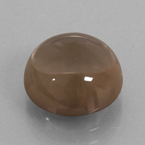 Quartzo fumê marrom natural 5,69ct, corte redondo, transparente