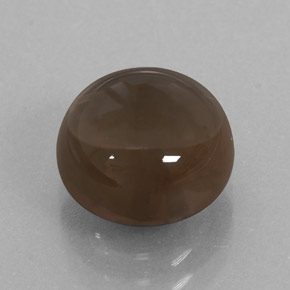 Quartzo fumê marrom natural 4,99ct, corte redondo, transparente