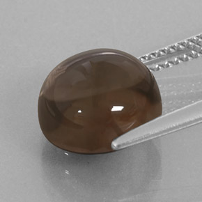 Quartzo fumê marrom natural 4,99ct, corte redondo, transparente